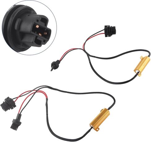 7440 T20 50W8RJ Hyper Flash Fix خطأ محولات الأسلاك لأضواء إشارة الانعطاف LED القضاء على الوميض المزعج والأخطاء مع 7440 7440A 992 T20 لمبات LED ذات خيوط واحدة in Kuwait