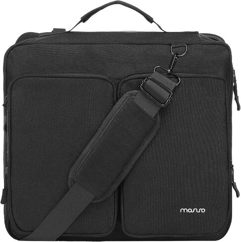 MOSISO Zippered Binder Bag with Handle, 3 inch D-Ring Binder Organizer, 700 Sheets Capacity Multiple Pockets Bag for Office with Cup Holder & Shoulder Strap for 13 inch Laptop/Tablet, Black in Saudi Arabia