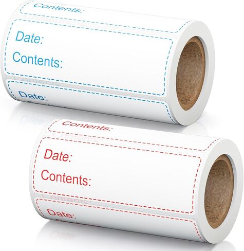 1" x 3" Freezer Labels, 500 PCS Removable Food Storage Stickers, Waterproof & Oil-Resistant Write-On Freezer Labels for Kitchen, Refrigerator, Meal Prep, and Containers, TRSTGIX in Saudi Arabia