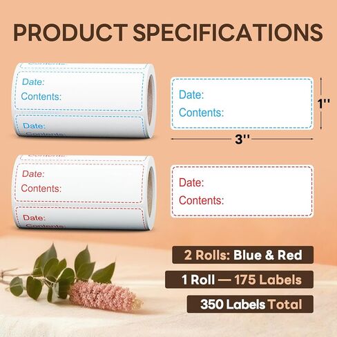 1" x 3" Freezer Labels, 500 PCS Removable Food Storage Stickers, Waterproof & Oil-Resistant Write-On Freezer Labels for Kitchen, Refrigerator, Meal Prep, and Containers, TRSTGIX in Saudi Arabia
