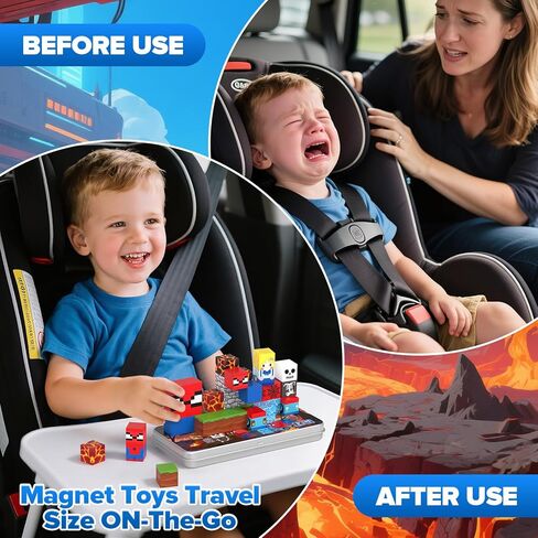 35 قطعة من المكعبات المغناطيسية للسفر، مكعبات مغناطيسية تعليمية صغيرة من STEM مع صندوق حديد محمول، هدايا عيد الميلاد للأولاد والبنات للأعمار 3 4 5 6 7 8، عنكبوت in Kuwait