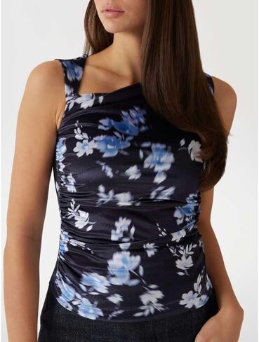 GUESS Women's Eco Sleeveless Janet Asymmetric Neck Top in Saudi Arabia