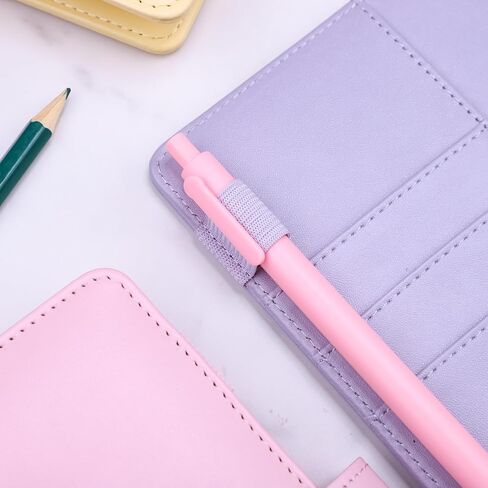 A6 Binder Cover for Refill Paper, Refillable Budget Planner With Magnetic Closure - PU Leather 6 Ring Notebook Personal Organizer, White & Mint Blue in Saudi Arabia