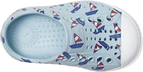Native Shoes Kids Jefferson Print (Toddler) - Shoes for Kids - Flexible EVA Upper - Round Closed ToeAir Blue/Pineapple Yellow/Animal Print 9 Toddler M in Saudi Arabia