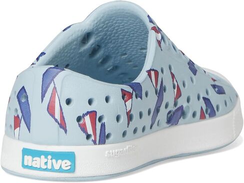 Native Shoes Kids Jefferson Print (Toddler) - Shoes for Kids - Flexible EVA Upper - Round Closed ToeAir Blue/Pineapple Yellow/Animal Print 9 Toddler M in Saudi Arabia