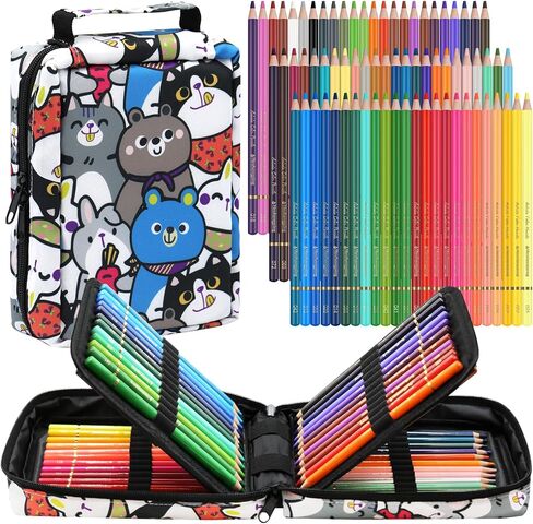 75 Pack Art Drawing Supplies Set with 72 Color Colored Pencils Kit, Eraser, and Sharpener - Perfect for Drawing and Coloring - Soft Oil-Based Cores Ideal for Artists Adults Beginners in Saudi Arabia