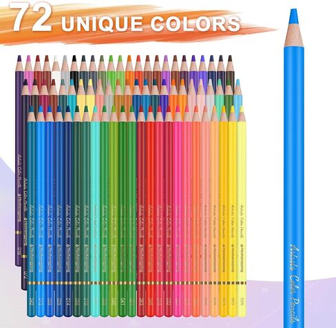 75 Pack Art Drawing Supplies Set with 72 Color Colored Pencils Kit, Eraser, and Sharpener - Perfect for Drawing and Coloring - Soft Oil-Based Cores Ideal for Artists Adults Beginners in Saudi Arabia