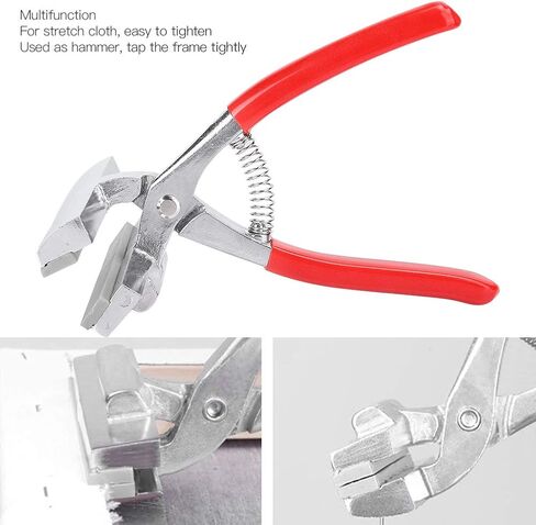 Pliers for Oil Painting, Wide Jaw 12cm Red Clamp with Spring, Stainless Steel Art Supplies, Stretching Pliers for Tightening on Frame, and in Kuwait