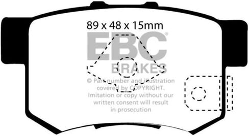 EBC Brakes Yellowstuff 4000 Series Street DP41193/2R to Fit ACURA,HONDA in Saudi Arabia