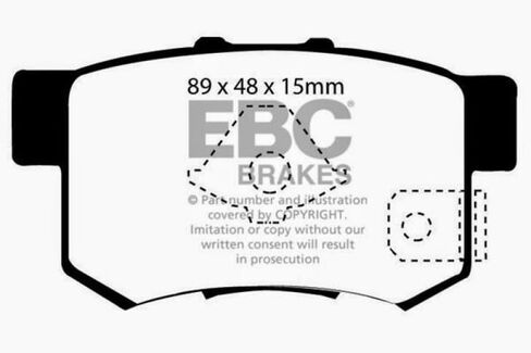 EBC Brakes Yellowstuff 4000 Series Street DP41193/2R to Fit ACURA,HONDA in Saudi Arabia