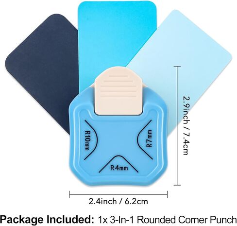 3-in-1 Corner Punch; 3-Way Paper Edge Cutter Corner Rounder for DIY Scrapbooking Card Making (Diagonal Corner Punch) in Saudi Arabia