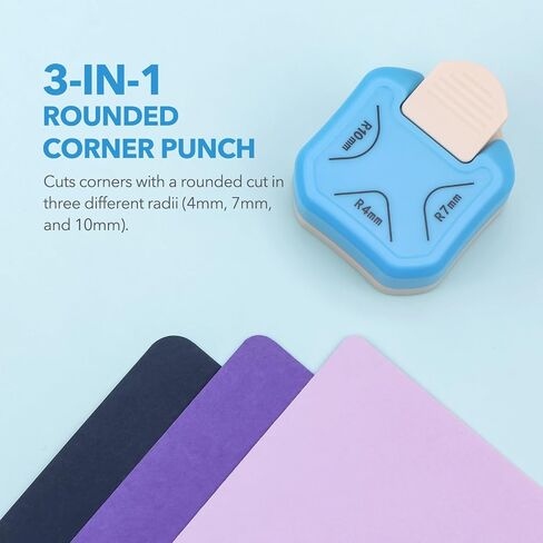 3-in-1 Corner Punch; 3-Way Paper Edge Cutter Corner Rounder for DIY Scrapbooking Card Making (Diagonal Corner Punch) in Saudi Arabia