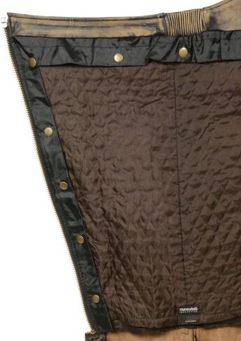 San Diego Leather Men's Distressed Brown Four Pocket Thermal Lined Chap in Saudi Arabia