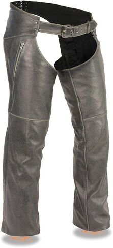 Milwaukee Leather Men's Slate Chap with Deep Thigh Zippered Pocket in Saudi Arabia