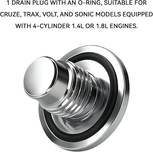 Oil Drain Plug Engine Oil Pan Drain Plug for Chevy Cruze, Oils Pan Bolt Screw with O-Ring Sealing Rubber Gasket Aftermarket Replace Part 55568037 090-211 for Chevrolet Trax Volt Sonic(M14x1.5) in Saudi Arabia