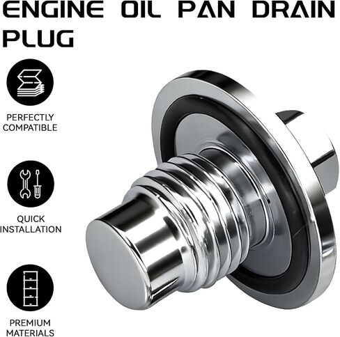 Oil Drain Plug Engine Oil Pan Drain Plug for Chevy Cruze, Oils Pan Bolt Screw with O-Ring Sealing Rubber Gasket Aftermarket Replace Part 55568037 090-211 for Chevrolet Trax Volt Sonic(M14x1.5) in Saudi Arabia
