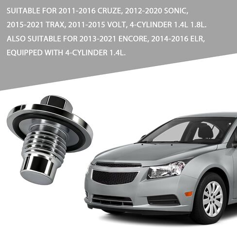 Oil Drain Plug Engine Oil Pan Drain Plug for Chevy Cruze, Oils Pan Bolt Screw with O-Ring Sealing Rubber Gasket Aftermarket Replace Part 55568037 090-211 for Chevrolet Trax Volt Sonic(M14x1.5) in Saudi Arabia