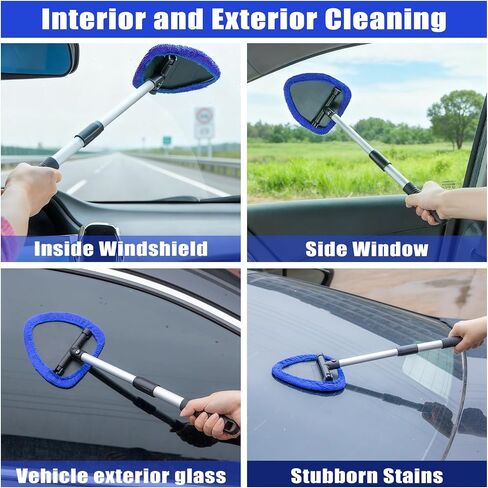 AUTODECO Windshield Cleaner Tool, 17Pcs Car Interior Detailing Kit, Detailing Brush, Towels, Duster, Car Cleaning Kit Interior for RVs, Truck, Trailer (Pink) in Saudi Arabia