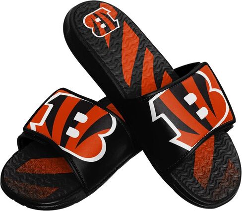 FOCO Kansas City Chiefs NFL Mens Team Stripe Gel Slide - L in Saudi Arabia
