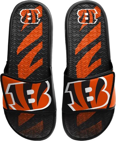 FOCO Kansas City Chiefs NFL Mens Team Stripe Gel Slide - L in Saudi Arabia