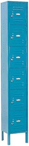 Global Industrial Six Tier Locker, 12x15x12, 6 Door, Unassembled, Gray in Kuwait