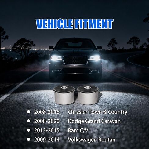 2PCS Suspension Trailing Arm Bushing Compatible with Dodge Grand Caravan Chry.sler Town & Country Ram C/V Volkswagen Routan, Replaces 4721356AA in Kuwait