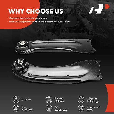 A-Premium 2 x Rear Suspension Trailing Arm, with Bushing, Compatible with Volkswagen Passat 2006-2010, Tiguan 2009-2017, Passat CC 2009-2010, CC 2010-2015 & Audi Q3/Q3 Quattro 2015-2018 in Saudi Arabia