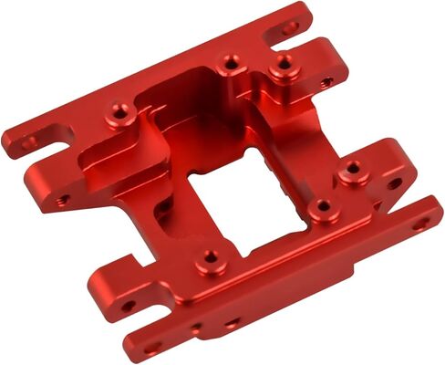 لوحة انزلاقية لأجزاء ترقية 1/18 RC الزاحف TRX4M، قاعدة علبة التروس المركزية لناقل الحركة الألومنيوم CNC (أحمر) in Kuwait