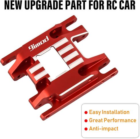 لوحة انزلاقية لأجزاء ترقية 1/18 RC الزاحف TRX4M، قاعدة علبة التروس المركزية لناقل الحركة الألومنيوم CNC (أحمر) in Kuwait