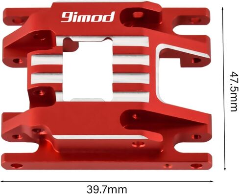 لوحة انزلاقية لأجزاء ترقية 1/18 RC الزاحف TRX4M، قاعدة علبة التروس المركزية لناقل الحركة الألومنيوم CNC (أحمر) in Kuwait