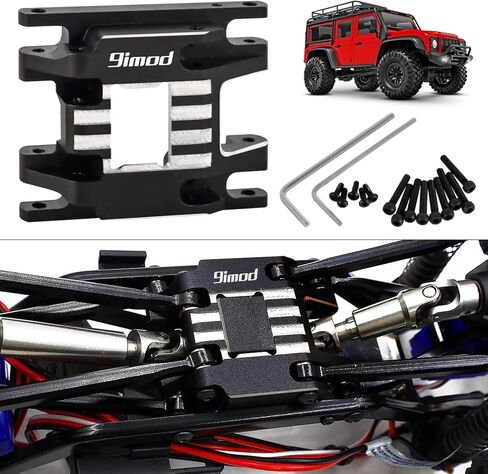 لوحة انزلاقية لأجزاء ترقية 1/18 RC الزاحف TRX4M، قاعدة علبة التروس المركزية لناقل الحركة الألومنيوم CNC (أحمر) in Kuwait