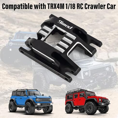 لوحة انزلاقية لأجزاء ترقية 1/18 RC الزاحف TRX4M، قاعدة علبة التروس المركزية لناقل الحركة الألومنيوم CNC (أحمر) in Kuwait