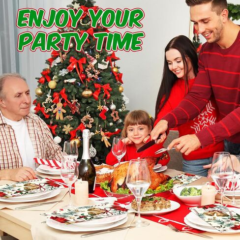 Fumete 150 Pcs Poinsettia Christmas Paper Napkins Flower Disposable Paper Dinner Napkins 3 Ply Decor Guest Towels for Lunch Dinner Kitchen Bathroom Winter Holiday Christmas Cocktail Party Supplies in Saudi Arabia