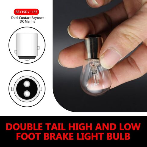 WZP 10PCS 1157 Tail Light Bulb, Universal Brake Light Bulb Compatible with P21/5W S25 BAY15D 7528 2357 2057 1016 1034 1076, Replacement for Marker Tail Running Parking Backup Lights (White) in Saudi Arabia