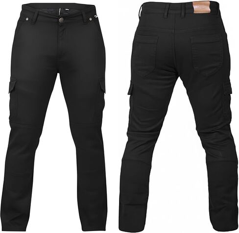 Torina BlackForge Cargo Pants for Men Lined with Aramid Fiber-CE Certified Armors-Class AA Motorcycle Riding Pants in Saudi Arabia