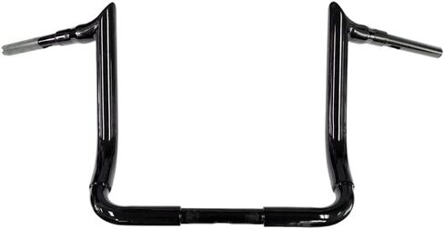 Dominator Industries 1.5 Big Daddy 1 ½ Meathook Bagger Bar 12 بوصة Ape Hangers المقاود المتوافقة مع 1996-2023 Harley-Davidson Touring، Electra & Street Glide، Ultra، Limited & Low (أسود) in Kuwait