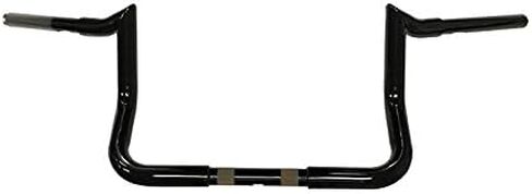 Dominator Industries 1 1/4" Gloss Black 8" Meathook Bar Ape Hangers Handlebars Compatible With 1996-2023 Harley-Davidson Bagger Electra & Street Glide With Or Without ABS & Heated Grips in Saudi Arabia