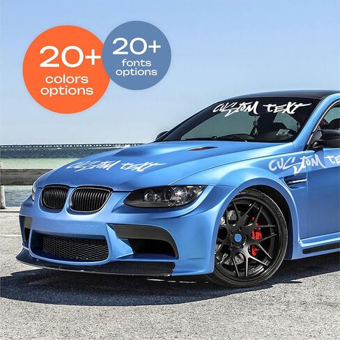 Custom Vinyl Lettering Name Decal - Vinyl Name Stickers for Cars, Cups, Laptop - Custom Name Stickers with Sizes from 3 to 50 inches - Waterproof and Weatherproof Personalized Name Stickers in Saudi Arabia