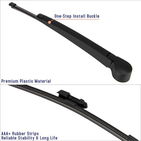 Rear Windshield Wiper Arm Blade Assembly Kit Compatible with Volkswagen Golf MK6 MK7 2010-2020 Rear Window Wiper, Replacement 6R6955707B in Saudi Arabia