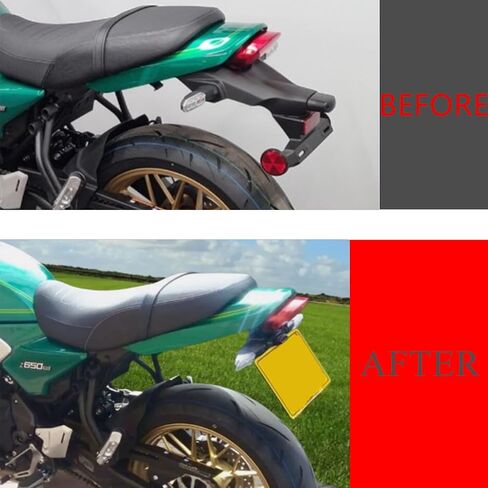 مزيل الحاجز متوافق مع Z650RS 2022-2025، Z650RS إشارات الانعطاف الخلفية وحامل لوحة الترخيص (شفاف) in Saudi Arabia