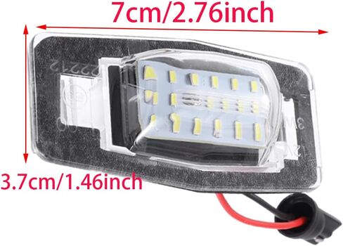 Riloer Xenon White LED لوحة ترخيص خلفية، ضوء لوحة ترخيص LED، استبدال مجموعة Tag Lp، لوحة أرقام Lp، متوافقة مع Mazda Miata MX-5 1999-2005، YL8Z13550AA، NC1051270C، NC1051270A in Kuwait