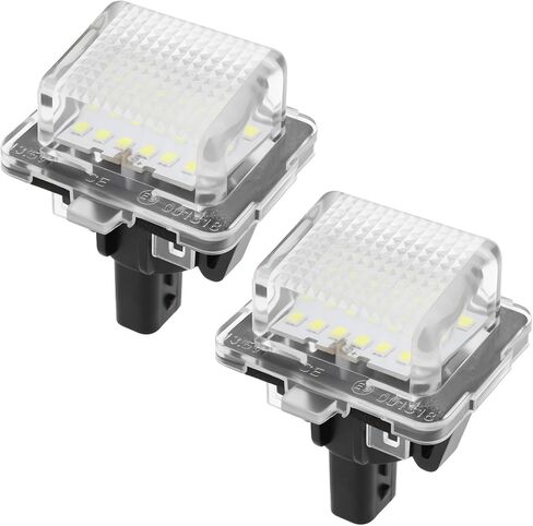 2Pcs 18LED Number Plate Light A0999067000 A2218200856 Compatible with Mercedes W205 C205 CLA C117 C218 W213 C238 in Saudi Arabia