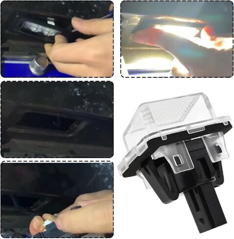2Pcs 18LED Number Plate Light A0999067000 A2218200856 Compatible with Mercedes W205 C205 CLA C117 C218 W213 C238 in Saudi Arabia