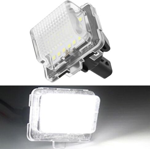 2Pcs 18LED Number Plate Light A0999067000 A2218200856 Compatible with Mercedes W205 C205 CLA C117 C218 W213 C238 in Saudi Arabia