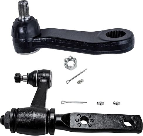 محور ديترويت - ذراع التوجيه الأمامي وذراع المهمل لسيارة Ford F-150 Expedition F-250 Lincoln Navigator، ذراع Idler [مع نمط مسمار 3.43 بوصة] استبدال Pitman Arm 1997 1998 1999 in Saudi Arabia