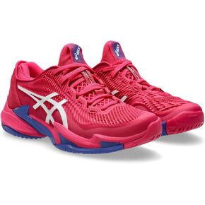 ASICS Women's Court FlyteFoam 3 Tennis Shoe, 9, White/Sun Coral in Saudi Arabia