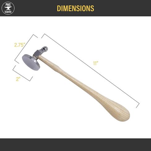 2" Flat Face German-Style Chasing Hammer Jewelry Making Metal Forming Riveting Flattening in Saudi Arabia