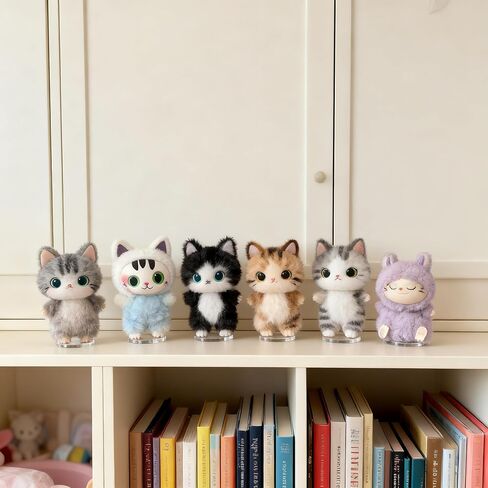 حامل دمية من الأكريليك الشفاف - حامل قابل للتعديل للجلوس/الوقوف للمقتنيات مقاس 3-7 بوصات، ملحق دمية ضوئية للتركيب بدون أدوات (عبوة من قطعتين) in Kuwait