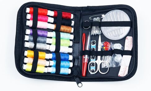86-Piece Sewing Kit – Needle & Thread Set for Adults, Beginners – Sewing Supplies for Home, Travel – Includes Scissors, Measure Tape, Needle Threader, Seam Remover, Pins & Thimbles in Saudi Arabia