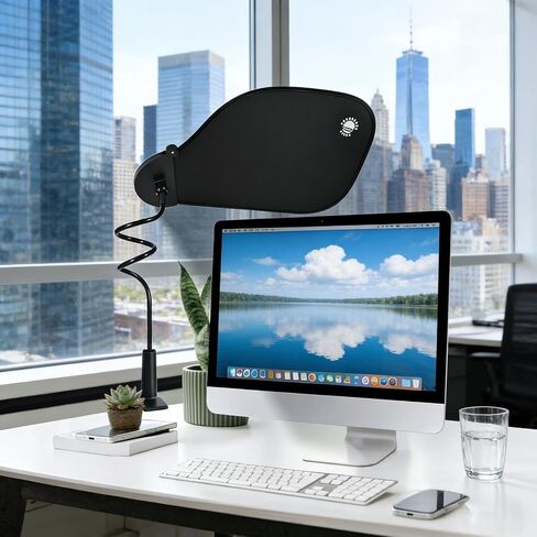 Office Desk Shade, Professional Adjustable Cubicle Light Blocker, Black, Glare and Disturbance Protection for Working Spaces in Saudi Arabia